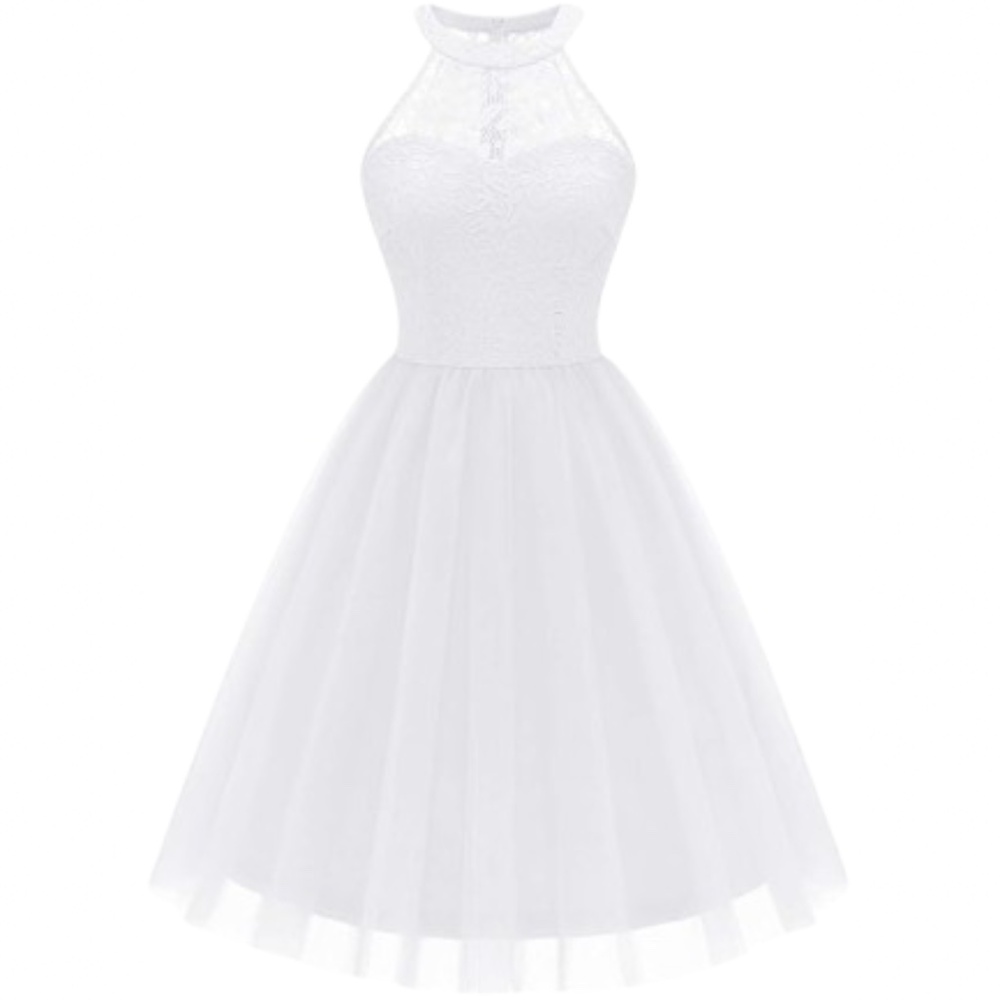Women’s Halter Lace Short Formal Party Dress